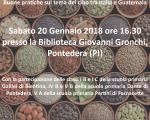 SABATO 20 GENNAIO ORE 16.30 BIBLIOTECA G. GRONCHI PONTEDERA - EVENTO “CHI MANGIA BENE, PENSA BENE. Buone pratiche sul cibo tra Italia e Guatemala”.